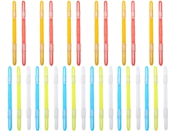 Conjunto de 100 clipes de papel PP com furo Duplo para mesa, organizadores de arquivos, design fácil de transportar.