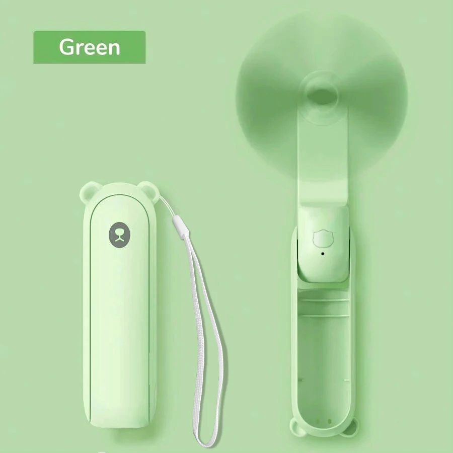 Mini Ventilador MDUG Recarregável Usb, 3 Velocidades, Dobrável