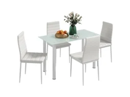 Jogo de jantar S/MARCA com mesa de vidro e 4 cadeiras