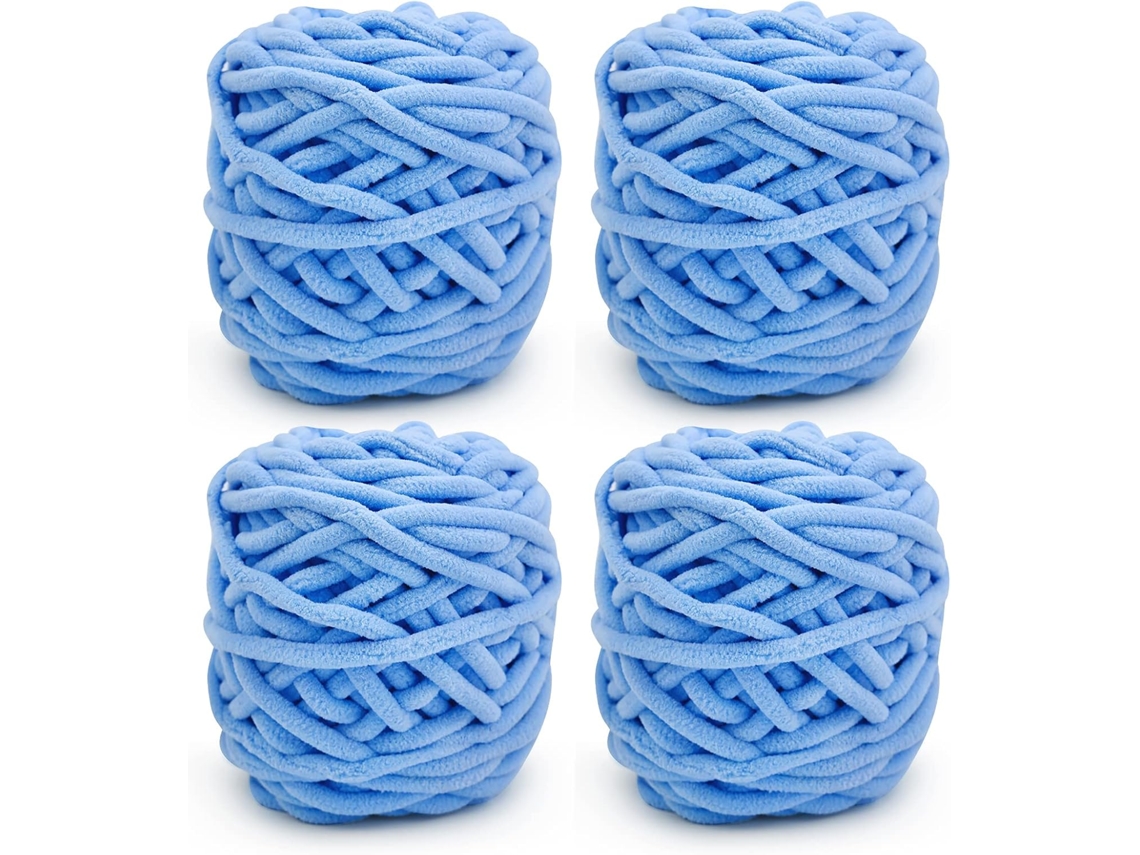 Fio De Tricô 4x Fio De Tricô Para Crochê, Fio Macio E Grosso Para Projetos De Fios Slowmoose