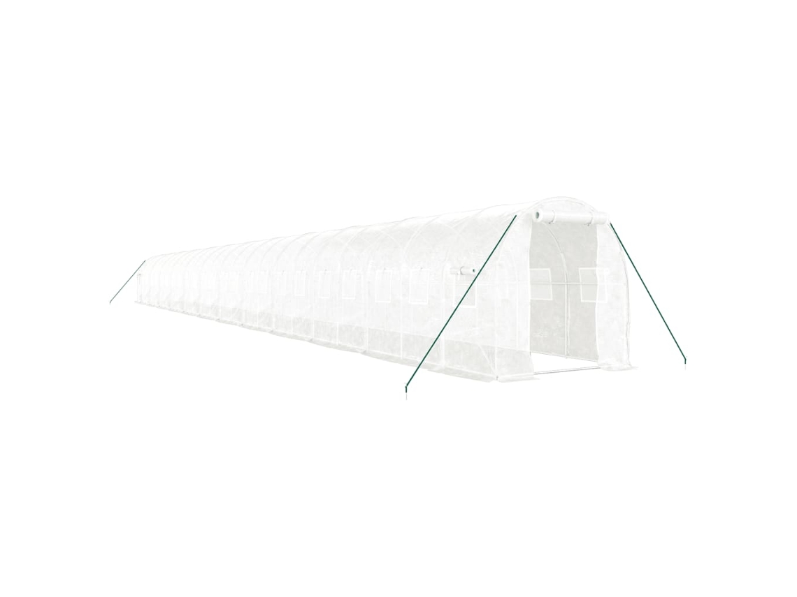 Estufa VIDAXL Branco Polietileno (48 m² 24x2x2 m )
