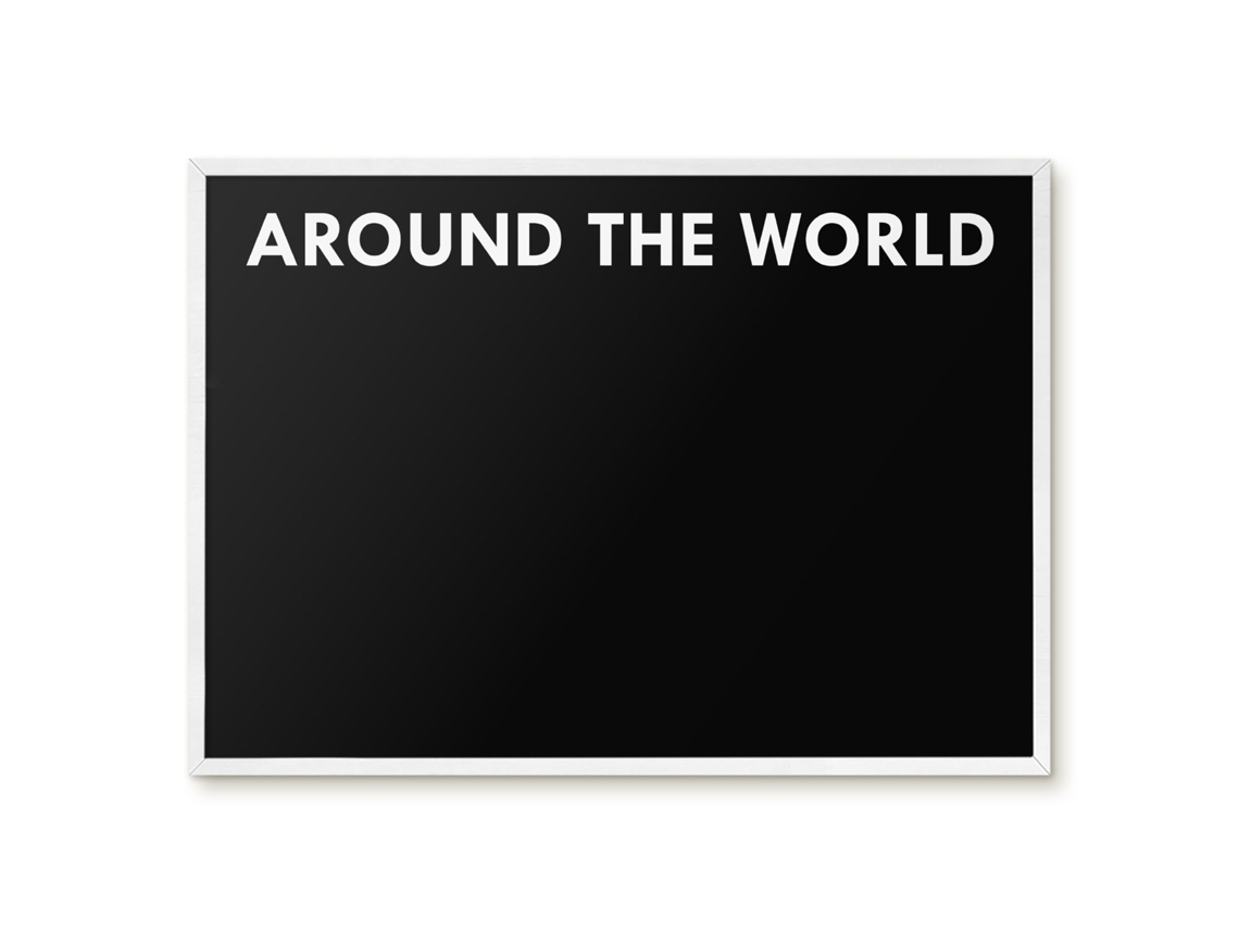 Magnetic Board Around The World For The Living Room Espelharte (70x50 Cm)