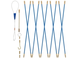 Kit De 10 Peças Para Puxar Fios De Fibra De Vidro Azul De 33 Cm