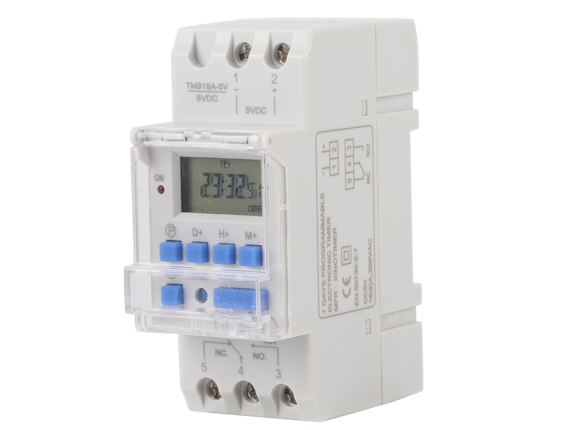 Interruptor De Timer Semanal 5v Dc 16a Com Lcd E Função De Contagem Regressiva Bateria Removível