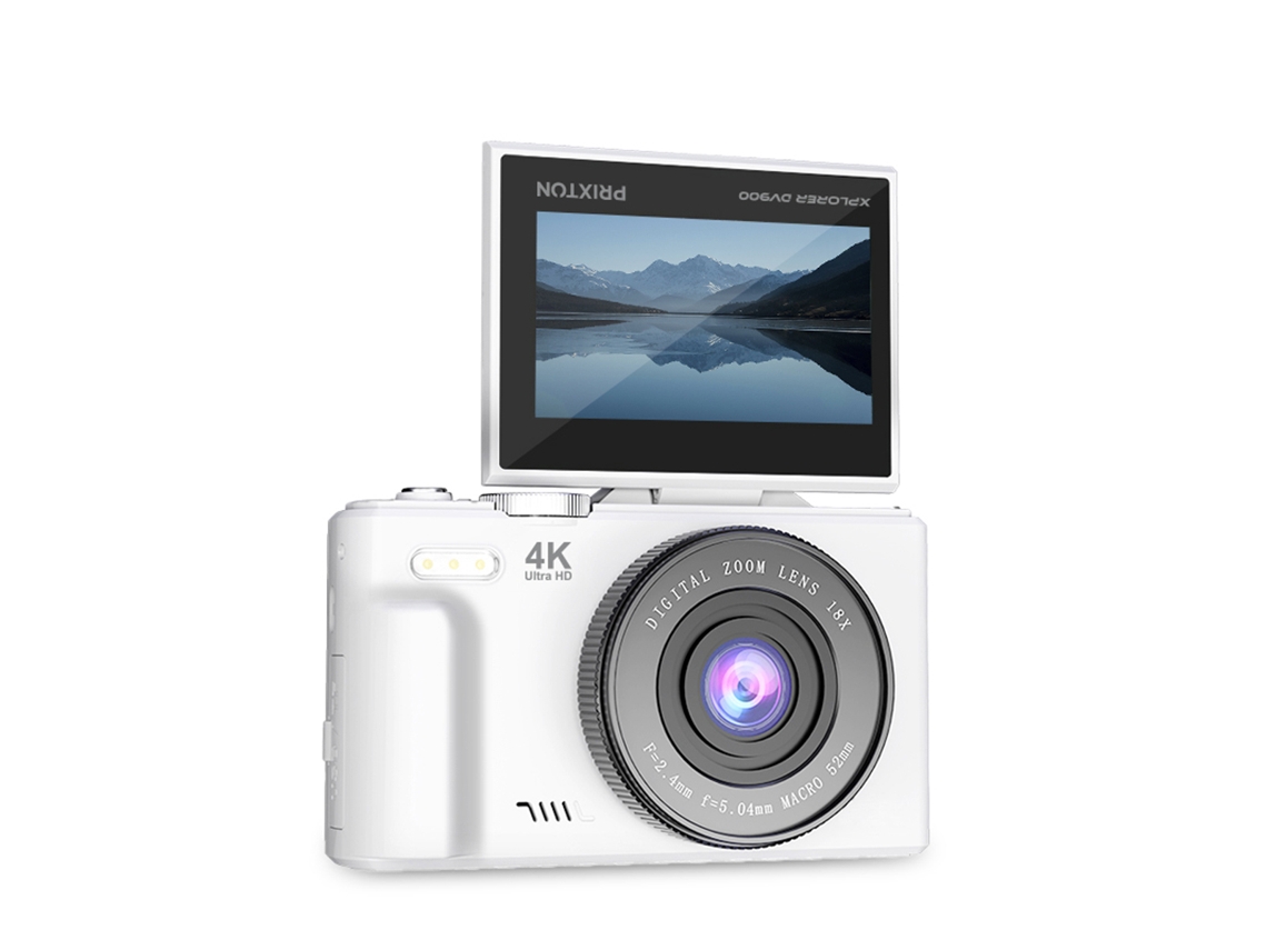 Câmera Digital prixton Xplorer Dv900 (4k - Pantalla Flip - Branco)