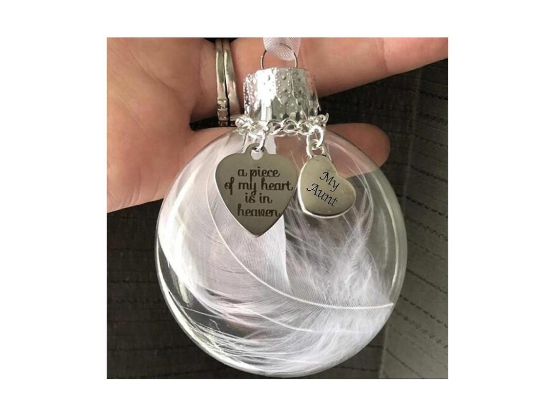 Adorno De Natal Bola De Plumas Um Pedaço Do Meu Coração Está No Céu