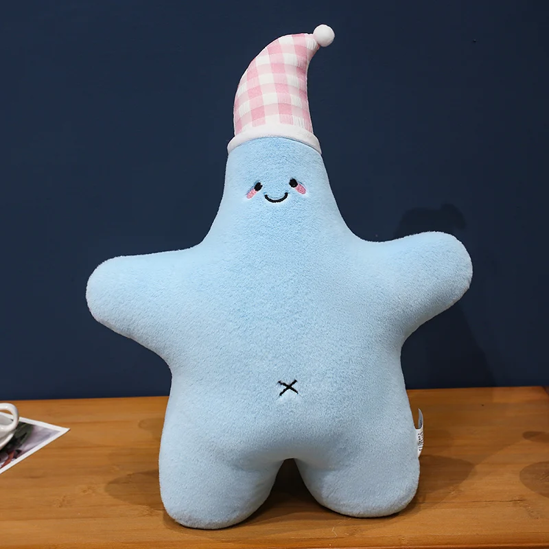Almofada/travesseiro Decorativo em Formato de Estrela do mar para Adultos MDUG (azul, 35 Cm de Largura, 45 Cm de Altura)