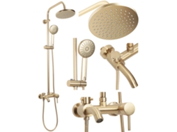 Conjunto De Chuveiro Rea Luis Brush Gold