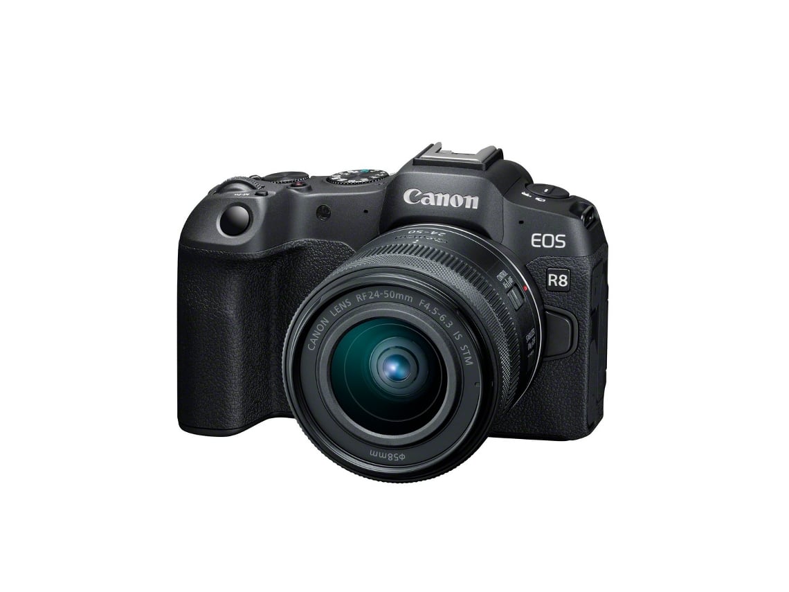 Kit Máquina Fotográfica CANON EOS R8 + RF 24-50 mm (Encaixe: CANON RF - Abertura: F4.5-6.3 IS STM)