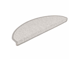 Tapetes de Escada Adesivos Aspeto Sisal 30 Peças 65x21x4 Cm Platina MAISON EXCLUSIVE