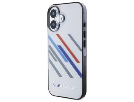 Capa para iPhone 16 Plus BMW Pele Sintética Rígida Cinzento