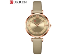 Relógio Feminino MDUG de Quartzo, Pulseira de Couro, Casual (azul Claro)