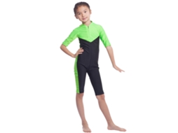 Traje De Banho Muçulmano Para Menina De Manga Curta De Uma Peça Moda (verde S)
