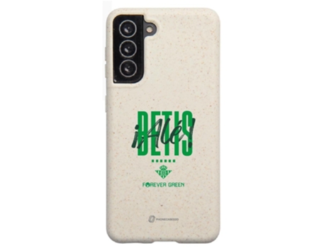 Capa Oficial Real Betis Balompié Betis Alé para Samsung Galaxy S21 PHONECASES3D Compostável Base de Plantas (Branco)
