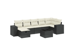 Garden Sofa Set, Garden Sofa Sets Vidaxl Preto Rattan / Vime (n/a)