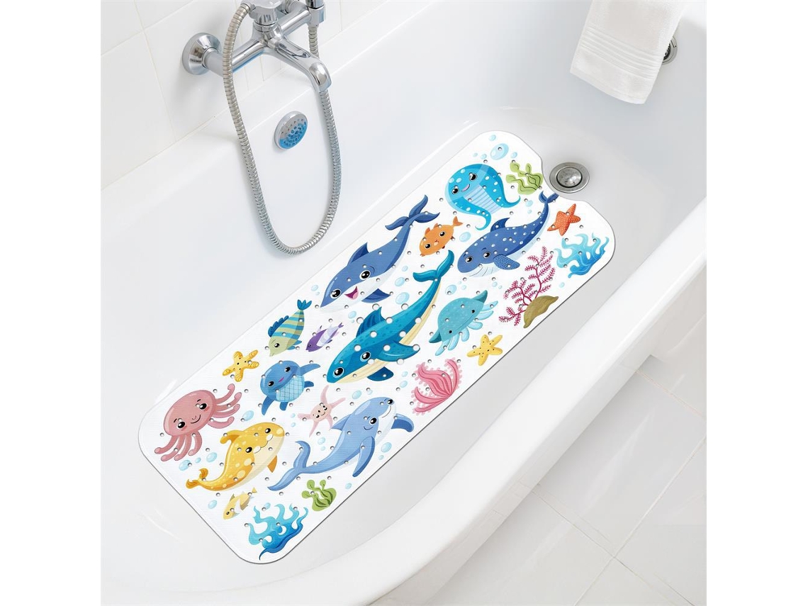 Tapete de Banho Antiderrapante Chuveiro Banheira para Bebês HENTEN HOME 70x40 Cm