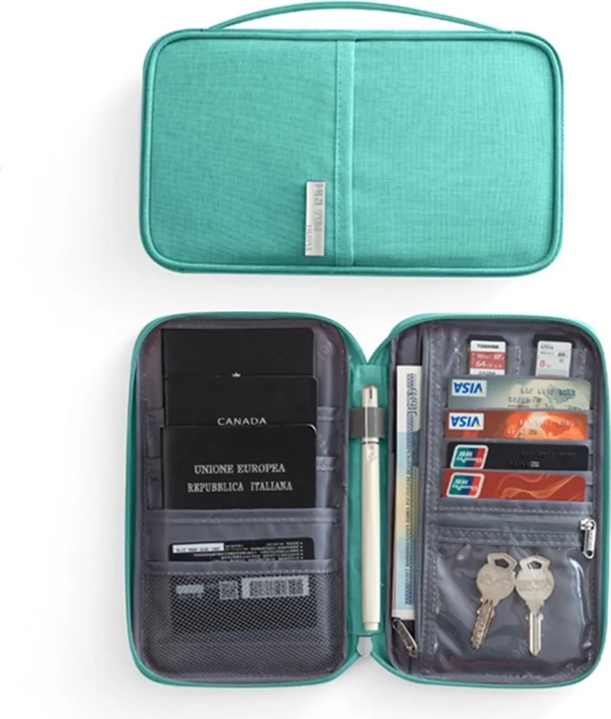 Porta, Passaportes Organizador De Viagem Familiar, Passaportes Portátil Para Homens E Mulheres(azul)