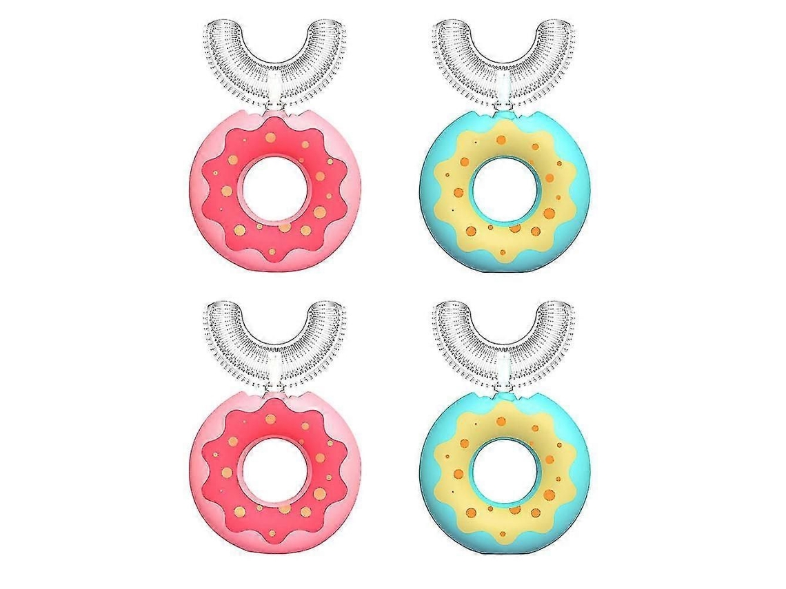 Escova de Dentes Infantil em Formato U, com Cabeça Silicone Macio Qualidade Alimentar. GOKOCO
