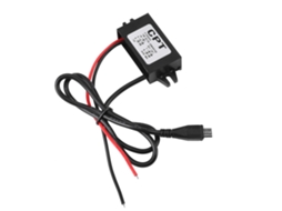 Módulo Conversor Dc 12v Para 5v 3a 15w Carregador De Carro Com Cabo Micro Usb
