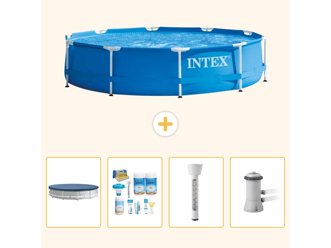 Intex Piscina Com Estrutura Redonda - 366x76 Cm - 5-peças S52