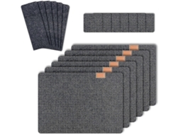 Rebe manteles de Mesa Conjunto de 6 Resistentes Ao Calor Laváveis com Posavasos e Bolsas para Talheres Feltro Ecológico