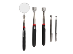 Set De 5 Ferramentas De Coleta Magnética Telescópicas 15lb-1.5lb E Espelho De Inspeção Redondo