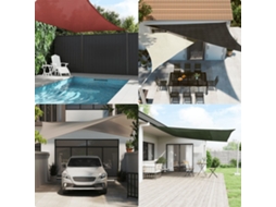 Para sol Estilo Vela 160 G/m² 2,5x5 M Pead Castanho MAISON EXCLUSIVE