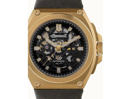 Relógio masculino couro real verde The Motion Automatik I11701 INGERSOLL