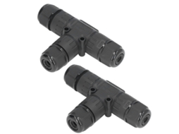 Conector de Caixa de Junção Primerox T 3 vias 3 fios à prova d'água para conexão de energia led externa 2pcs