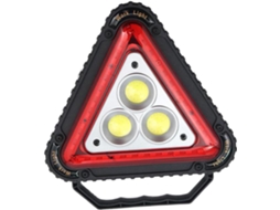 Homsfou Conjunto De 2-luzes Trabalho Cob Recarregáveis Via Usb Com Triângulo Sinalização Vermelho, Luz De Sinalização