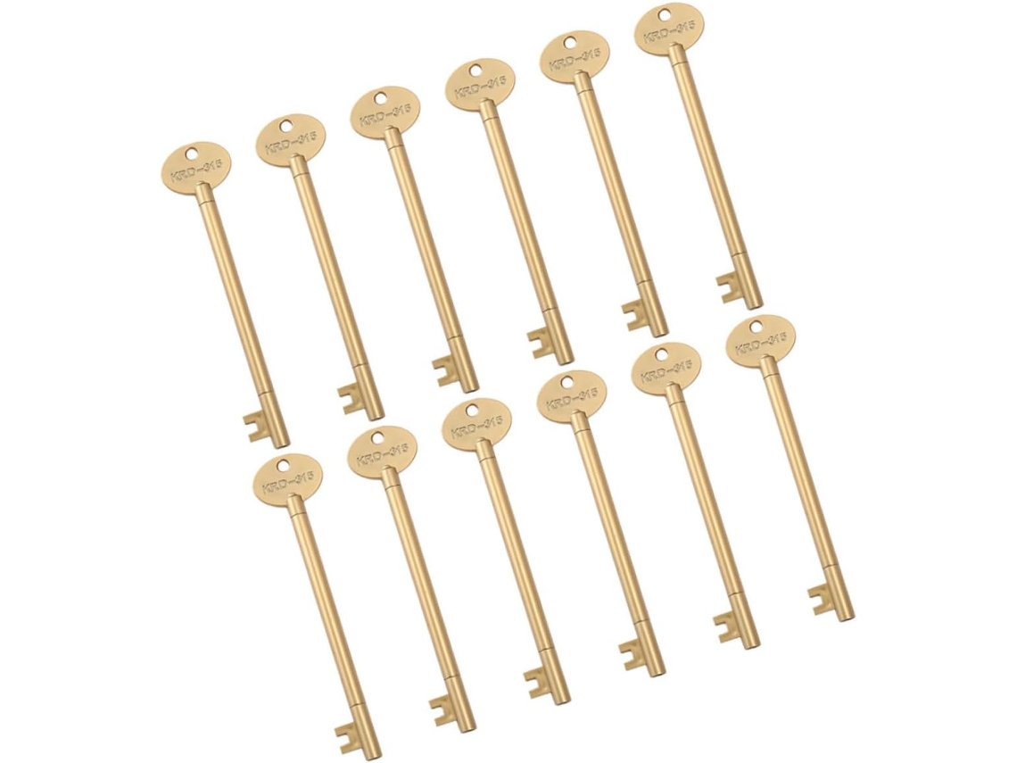 Conjunto De 12 Canetas Em Gel Formato Chave, Feitas Abs, Com Escrita