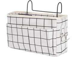 Lurelia Bolsa De Cabeceira, 2 Ganchos, Suspensa, Com Bolsos, Em Ferro, Para Cama, Branco