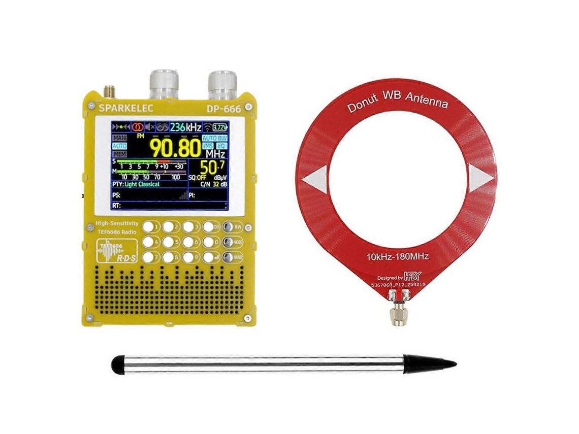 Rádio Dp-666 Tef6686 Com Tela Sensível Ao Toque Ips De 2,8 Polegadas