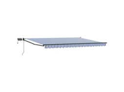 Conjunto 1 Sombra De Sol Externa Vidaxl Azul Poliéster (4 × 3 M)