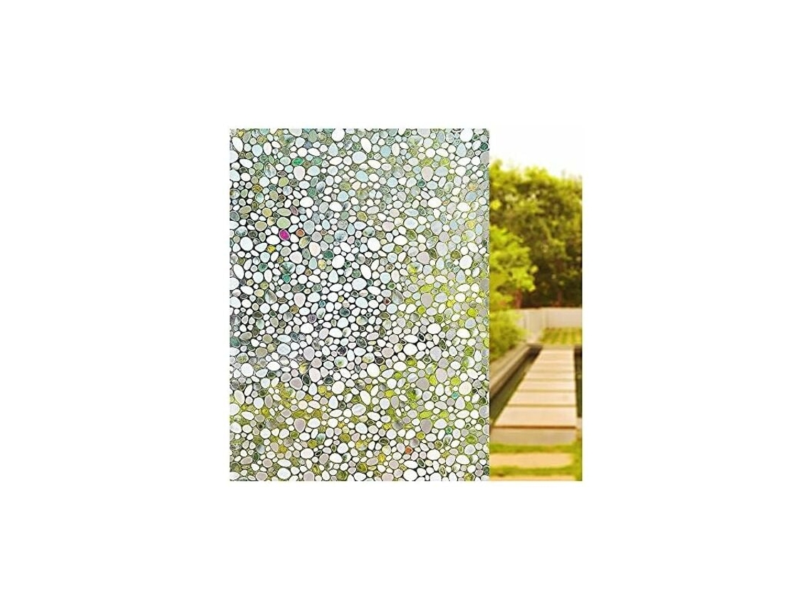 Decorative Privacy Window Film, Efeito 3d Pebble