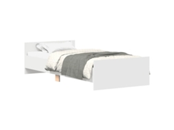 Bed Frame, Bed Frames Vidaxl Branco Madeira Processada (90 X 200 Cm)