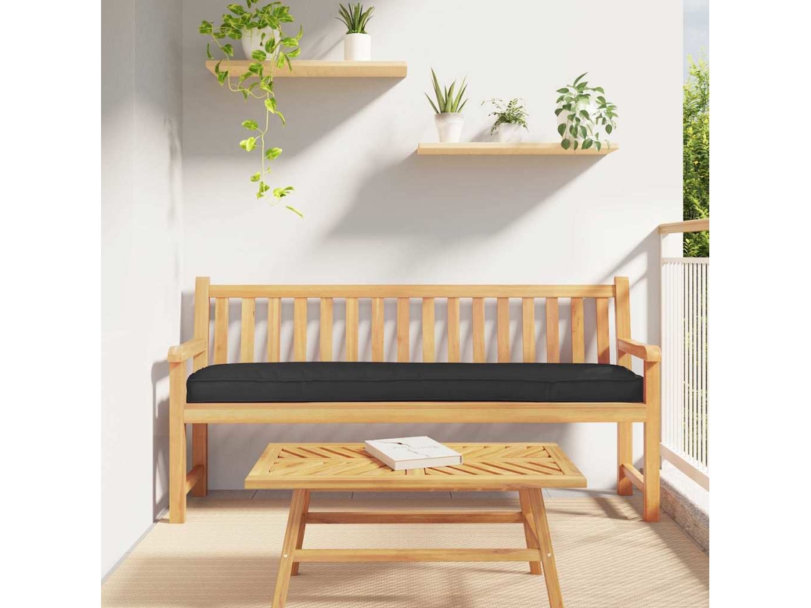 Vidaxl Travesseiro De Palete Preto 200 X 40 X 8 Cm Tecido Oxford