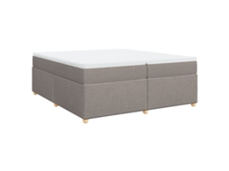 Box Spring Bed, Box Spring Beds Vidaxl Cinzento-acastanhado Tecido (200 X 200 Cm)