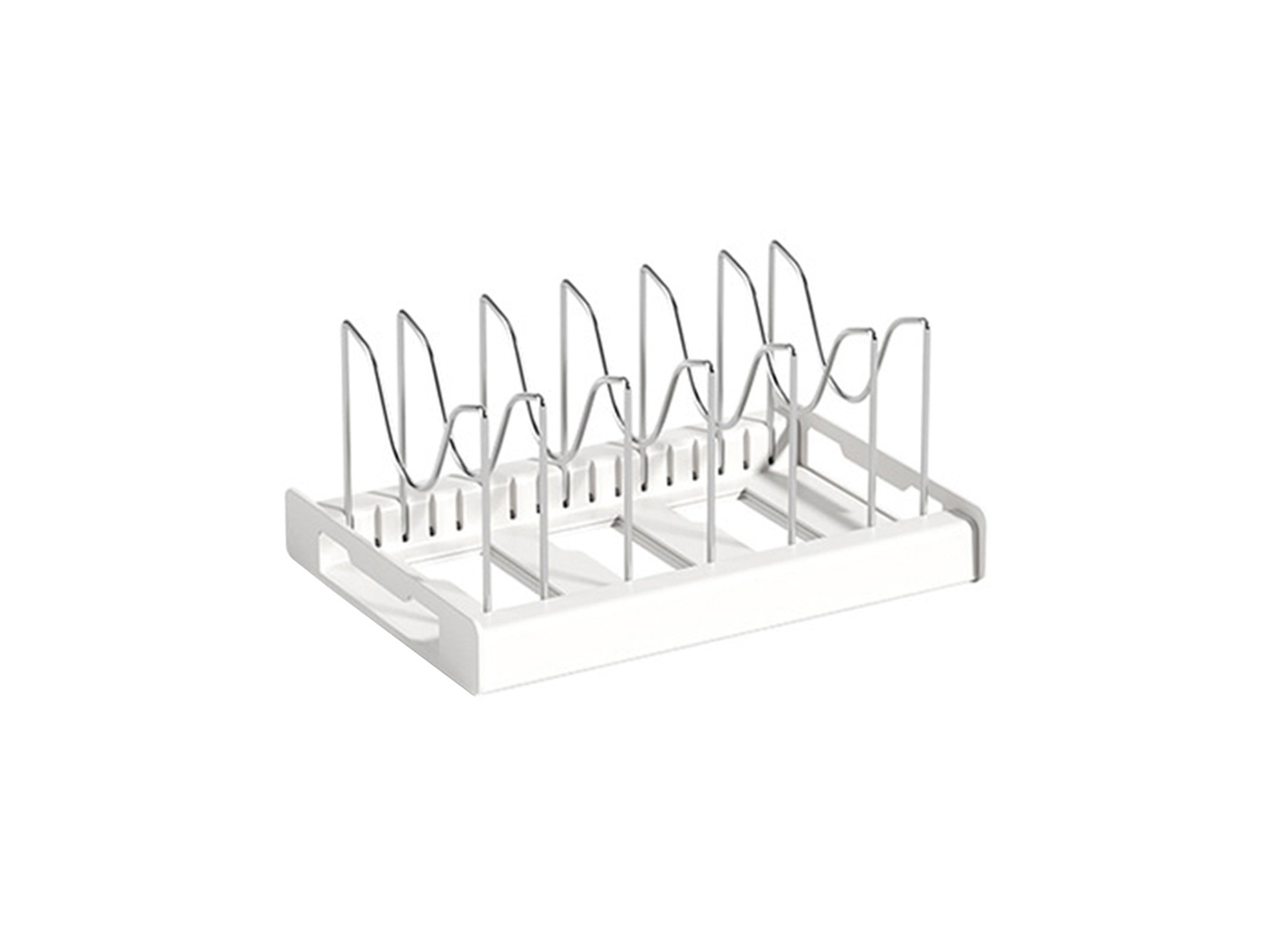 Organizador De Panelas Expansível Para Armário - Suporte Ajustável Para Tampas E Utensílios De Cozinha