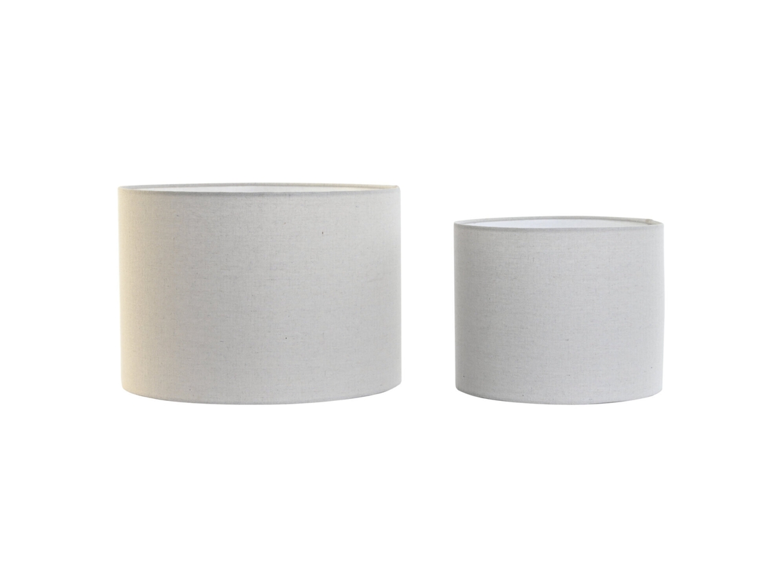 Conjunto de 2 Abajures de Linho E27 para Mesa Ou 40x40x28cm ALEXANDRA HOUSE LIVING