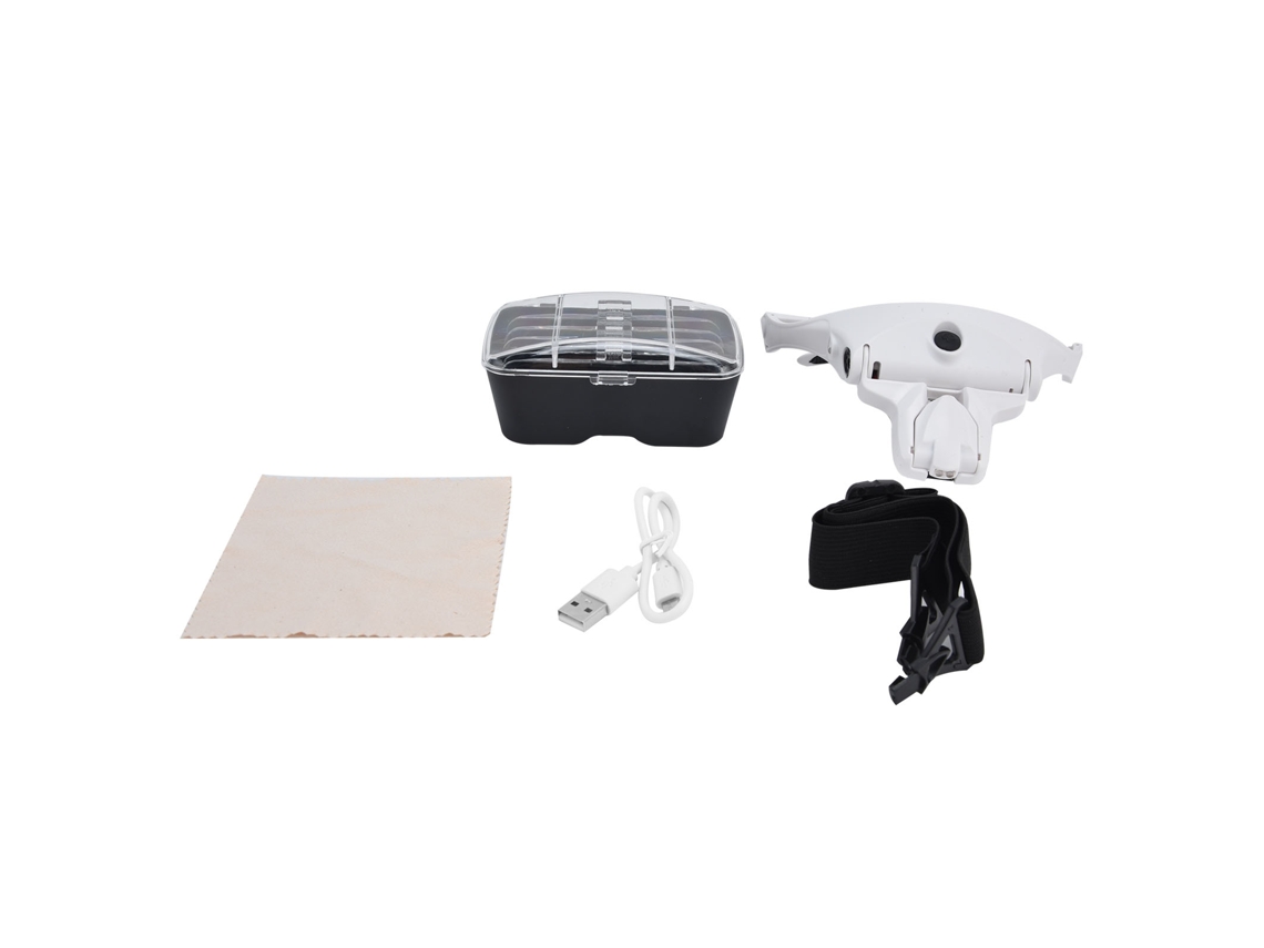 Lupa de Cabeça com Led, Carregamento Usb, para Pintura, Reparo de Joias e Leitura. CHABERLU