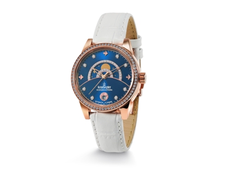 Automatic Ladies Watch Morgenstern Kronsegler Rosegold Blue With Sapphire Crystal