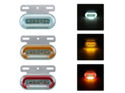Indicador De Luz De Sinalização Lateral Led Vermelho-1 Peça 12 Led 12 V Para Reboques De Camiões