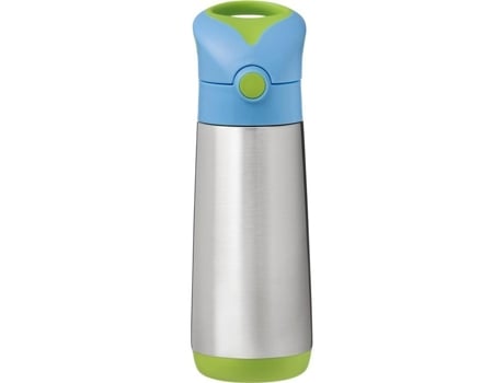 Garrafa Térmica Para Beber Com Palhinha 500 Ml Azul Verde B.box