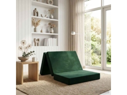 Vidaxl Sofá Cama Dobrável 80 X 67 X 45 Cm Verde-escuro