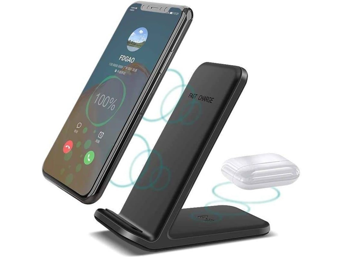 Estação de Carregamento Sem Bud para Samsung Galaxy S20/S10/10/Note/S21+/S9/S21 YIZHOOD Preto