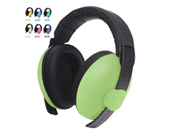 Protetor Auricular Infantil Yuysan Com Faixa Deslizante Ajustável (0-3 Anos), Verde Matcha, Com Protetores Auriculares Oferecidos