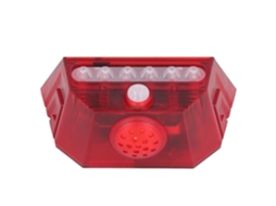 HURRISE Luz de Alarme Solar Sirene de Luz Sonora Lâmpada de Alarme Solar de 4 Modos Amplas Aplicações para Poste de Amarração de Jardim