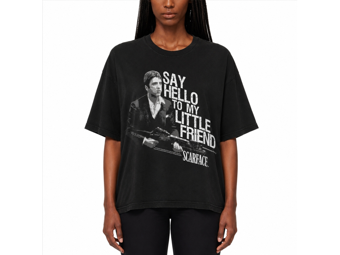 Rockinstone Scarface Movie Little Buddy Black Adult T-shirt Size:xxxl
