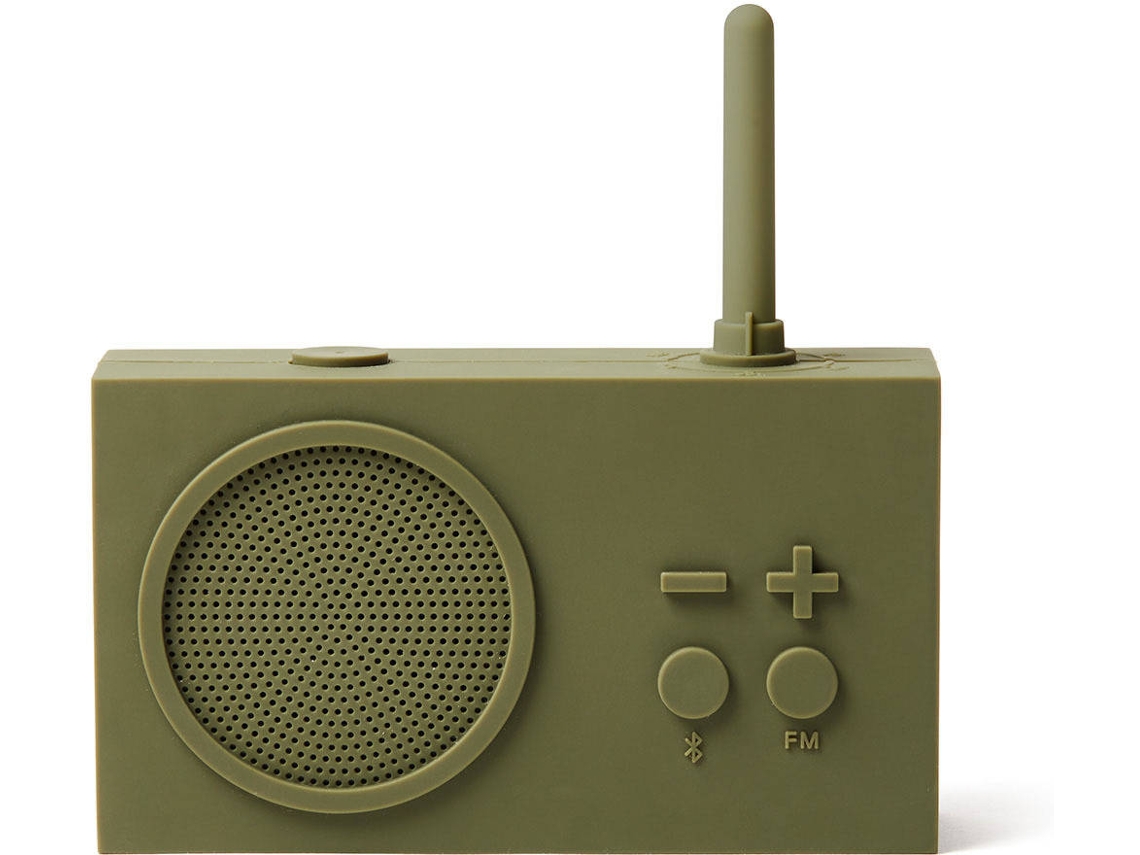 Rádio FM LEXON Tykho 3 (Autonomia: Até 20 horas - Bluetooth - Bateria - Verde Tropa)